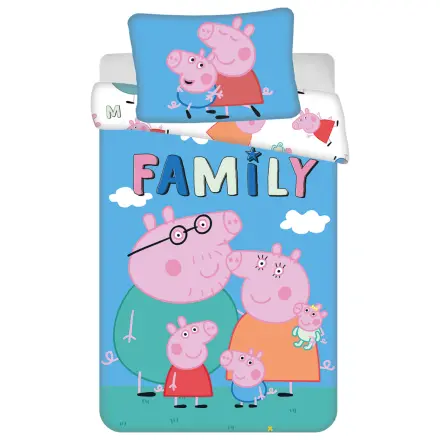 Peppa Pig Big Pig Family dziecięca, przedszkolna poszwa na kołdrę zdjęcie produktu