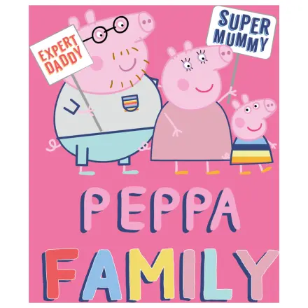 Peppa Pig Family Różowy koc polarowy zdjęcie produktu