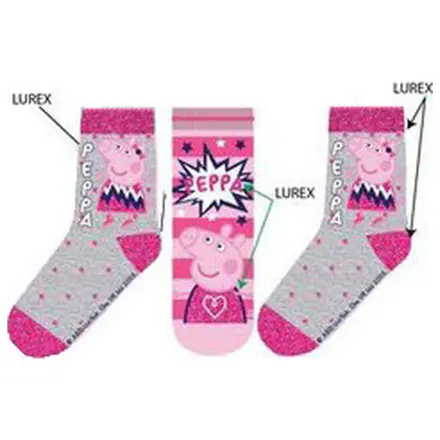 Skarpetki dla dzieci Peppa Pig Szare 31/34 zdjęcie produktu