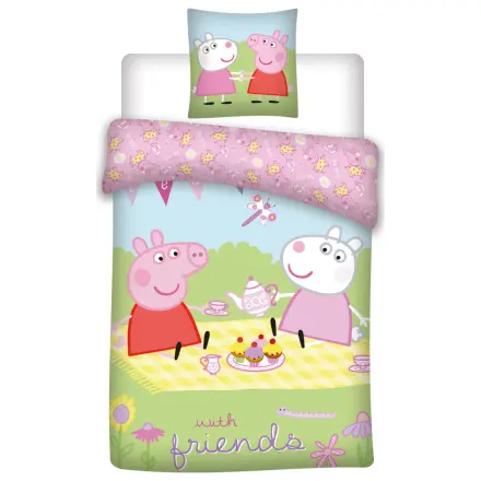 Peppa Pig Picnic dziecięca, przedszkolna poszwa na kołdrę zdjęcie produktu
