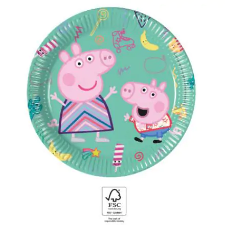 Peppa Pig Next Generation, Peppa Pig Talerze papierowe 8 sztuk 20 cm FSC zdjęcie produktu