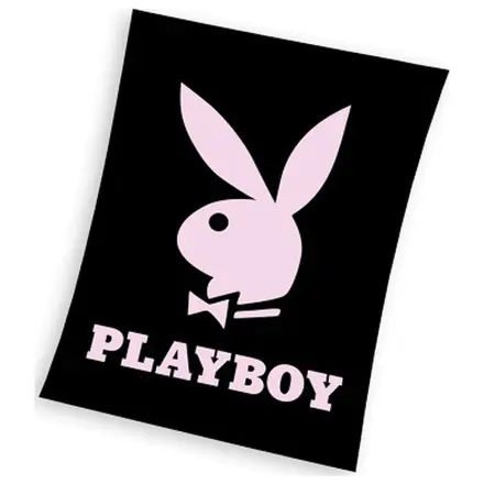 Playboy Czarny polarowy koc zdjęcie produktu