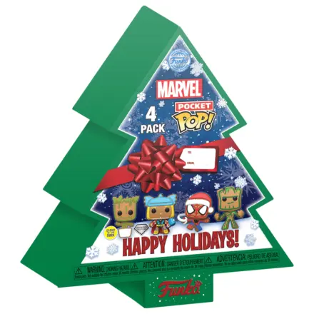 Funko Pocket POP pakiet 4 figurek Marvel Tree Holiday Exclusive zdjęcie produktu