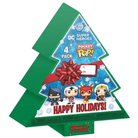 Pocket POP! zestaw 4 figurek DC Comics Tree Holiday Exclusive termékfotója