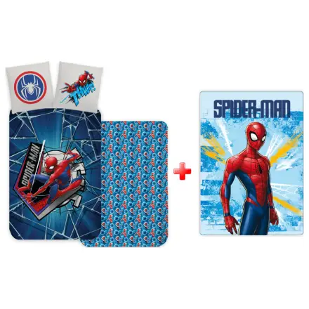 Spider-Man Light Thwip Kids, Zestaw Poszwy na Kołdrę i Koca z Polaru dla Przedszkolaków zdjęcie produktu