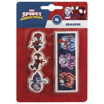 Zestaw gumek w kształcie Spider-Man Spidey Friends, 4 szt. zdjęcie produktu