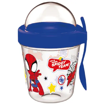 Spider-Man Spidey kubek pojemnik na przekąski z pokrywką i łyżeczką 350 ml zdjęcie produktu