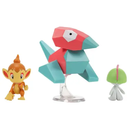 Pokémon Battle Figure Set Figurki akcji Chimchar, Ralts i Porygon (zestaw 3 figurek) zdjęcie produktu