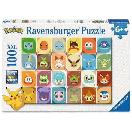 Pokémon Dziecięce Puzzle Jigsaw Pokémon Faces (100 Kawałków XXL) zdjęcie produktu