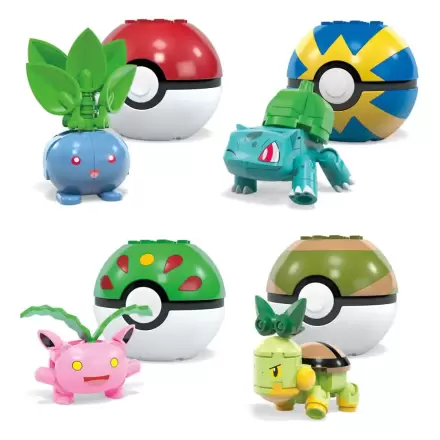 Pokémon MEGA Zestaw Konstrukcyjny Grass-Type Trainer Team Building Toy Kit termékfotója