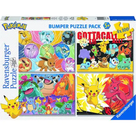 Pokemon układanka 4x100 elementów zdjęcie produktu
