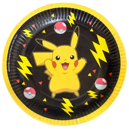 Talerze papierowe Pokémon Yellow Thunder, 8 sztuk, 18 cm zdjęcie produktu