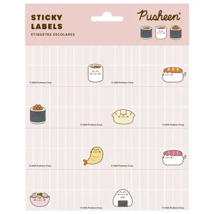 Pusheen Sushi Roll samoprzylepne etykiety zdjęcie produktu