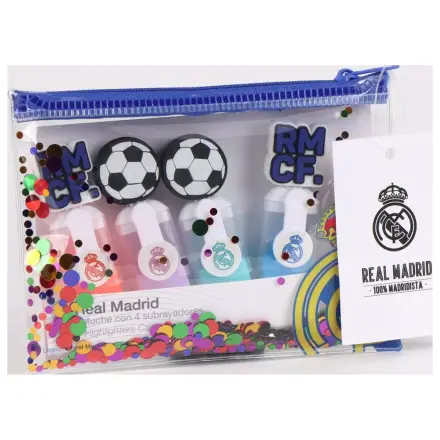 Real Madrid Ball Mini zestaw 4 zakreślaczy zdjęcie produktu