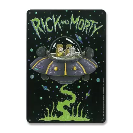 Rick & Morty Tin Sign Spaceship 15 x 21 cm / Metalowy Znak termékfotója