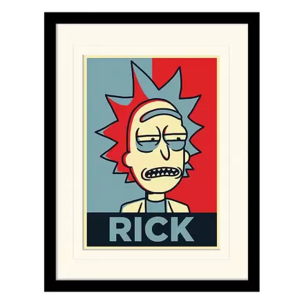 Rick and Morty Kolekcjonerski Print Oprawiony Plakat Rick Campaign (białe tło) zdjęcie produktu