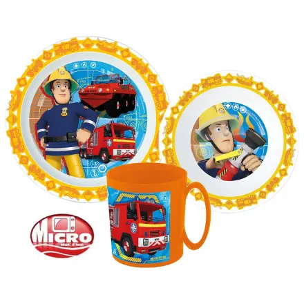 Zestaw naczyń Fireman Sam Rescue Mission, Micro Plastic Set z kubkiem 350 ml zdjęcie produktu