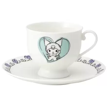 Sanrio Bone China Kubek i Talerz Set Kuromi zdjęcie produktu