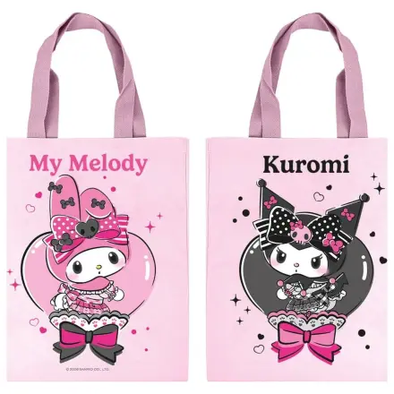 Sanrio Pink Black Party Series Torba Tote My Melody & Kuromi zdjęcie produktu