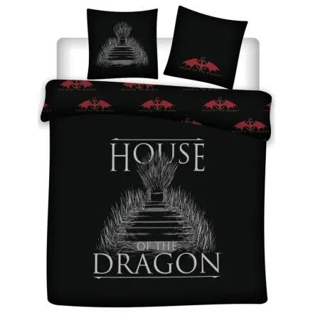 House of the Dragon Czarna Poszwa na kołdrę Double z mikrofibry zdjęcie produktu