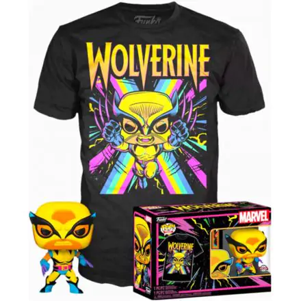 Funko POP! figurka i koszulka Marvel Wolverine Black Light termékfotója