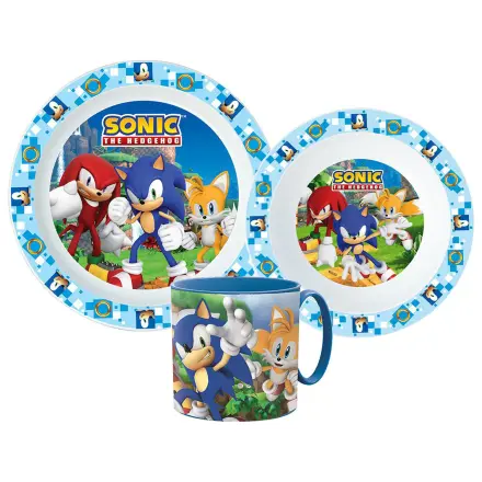 Sonic Adventure Zestaw zastawy stołowej, Zestaw mikroplastikowy z kubkiem 265 ml zdjęcie produktu