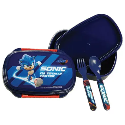 Sonic Faster pudełko śniadaniowe + zestaw sztućców zdjęcie produktu