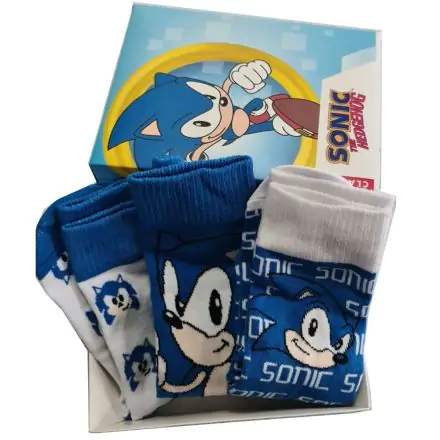 Sonic The Hedgehog assorted pack 3 skarpetki adult termékfotója