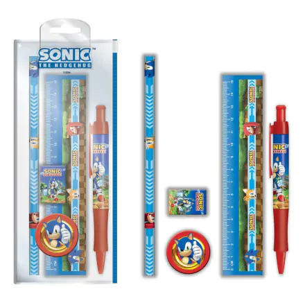 Sonic The Hedgehog 5-częściowy Zestaw Artykułów Papierniczych Golden Rings zdjęcie produktu