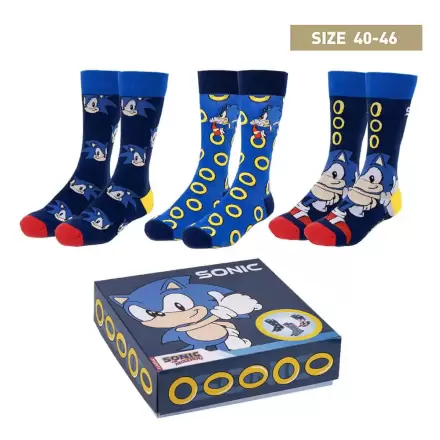 Sonic the Hedgehog Skarpetki 3-Pack Sonic 40-46 termékfotója