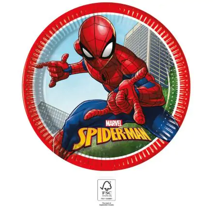 Spiderman Crime Fighter Talerzyki papierowe 8 szt. 23 cm FSC zdjęcie produktu
