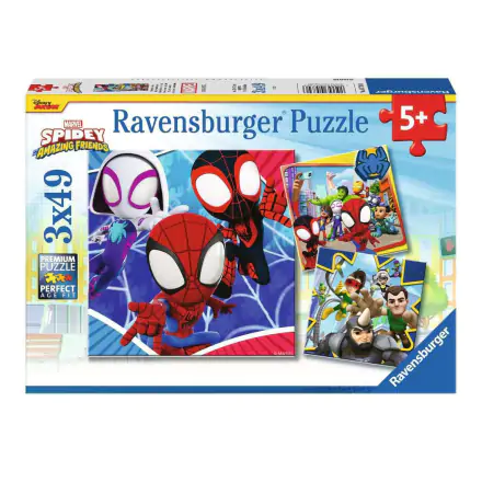 Spidey i jego niesamowici przyjaciele Puzzle dla dzieci (3 x 49 elementów) zdjęcie produktu