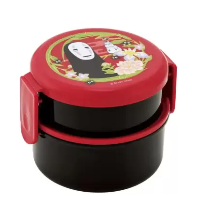 Spirited Away Dwupoziomowy Okrągły Lunch Box Bez Twarzy Ciemnoczerwony termékfotója