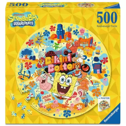 SpongeBob SquarePants Okrągłe Puzzle Jigsaw Welcome to Bikini Bottom (500 elementów) zdjęcie produktu