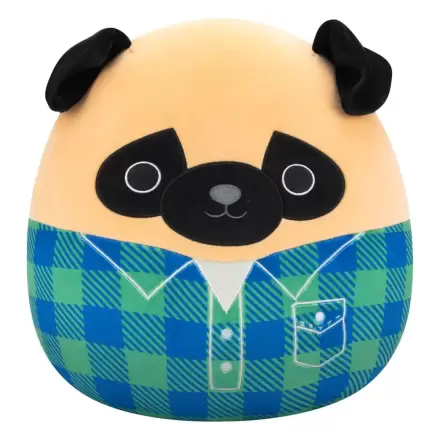 Squishmallows Pluszowa Figurka Brązowy Mops w Zielono-Niebieskiej Flanelowej Koszuli Prince 30 cm zdjęcie produktu