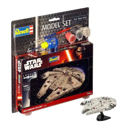 Star Wars Model Kit 1/241 Zestaw Modelu Millennium Falcon 10 cm termékfotója