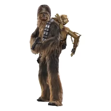 Star Wars: Część V – Imperium Kontratakuje Movie Masterpiece Figurka Akcji 1/6 Chewbacca z Rozmontowanym C-3PO 36 cm termékfotója