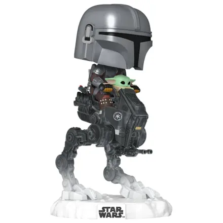 Star Wars: The Mandalorian and Grogu Funko POP! Rides Deluxe Vinyl Bobblehead Figurka The Mandalorian z Grogu w Imperial Remnant AT-RT zdjęcie produktu