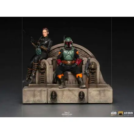 Star Wars The Mandalorian Deluxe Art Scale Statua 1/10 Boba Fett & Fennec na Tronie 23 cm zdjęcie produktu