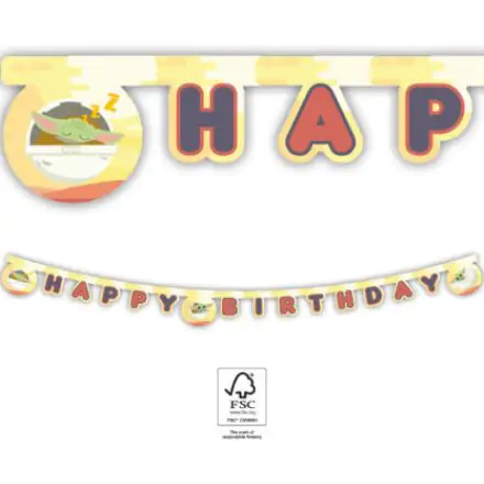 Star Wars The Mandalorian Baner Happy Birthday FSC 2 m zdjęcie produktu