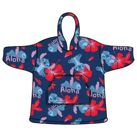 Stitch Aloha Dorosły Pluszowy Koc z Polaru Noszony jako Poncho zdjęcie produktu
