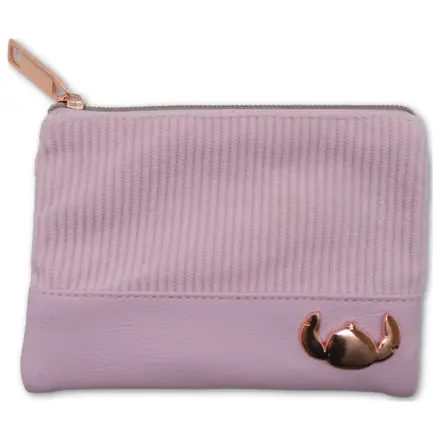 Stitch & Angel Różowy sztruksowy Fashion Duo Pouch Portfel zdjęcie produktu