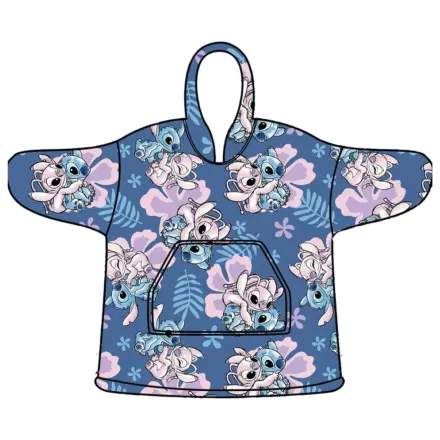 Stitch Hibiscus Koc polarowy, poncho wsuwane, pluszowe, rozmiar 3-6 lat zdjęcie produktu