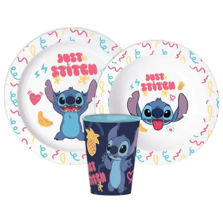 Stitch Zestaw naczyń Just, Micro Plastic Set ze szkłem zdjęcie produktu