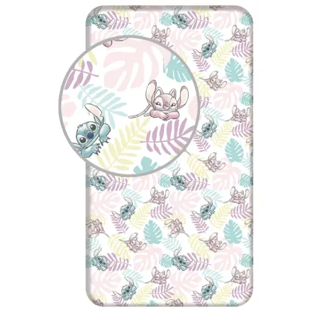 Prześcieradło z Gumką Stitch Leaves 90x200 cm zdjęcie produktu