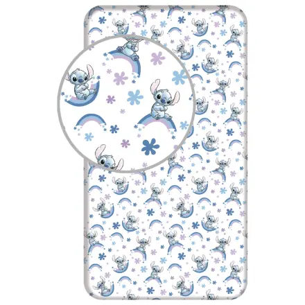 Stitch Rainbow prześcieradło z gumką 90x200 cm zdjęcie produktu