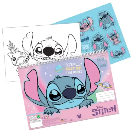 Stitch Universe A4 spiralny szkicownik 40 arkuszy z naklejkami zdjęcie produktu