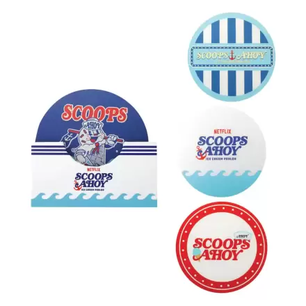Stranger Things Scoops Ahoy Podkładki Pod Kubek Zestaw 4 Sztuk zdjęcie produktu