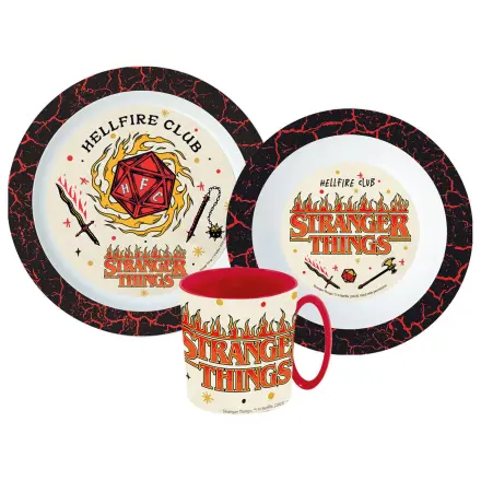 Stranger Things Upside Down Zestaw naczyń obiadowych, Zestaw z mikro plastiku z kubkiem zdjęcie produktu