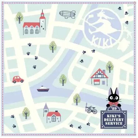 Studio Ghibli Mini Ręcznik Kiki's Delivery Service City Map 25 x 25 cm termékfotója